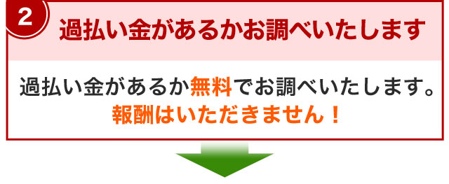 過払い金があるかお調べいたします
過払い金があるか無料でお調べいたします。報酬はいただきません！